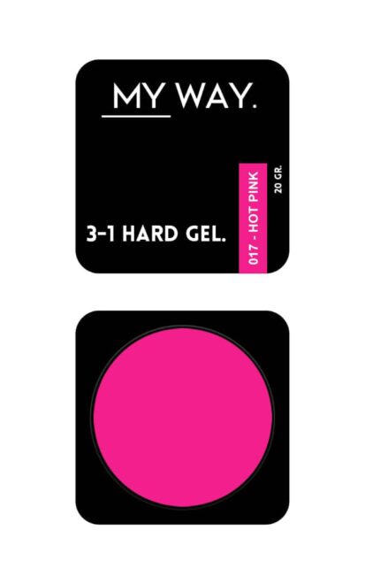 3-1 HARD GEL #017 HOT PINK 20ML