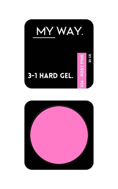 3-1 HARD GEL #034 ROSY PINK 20ML