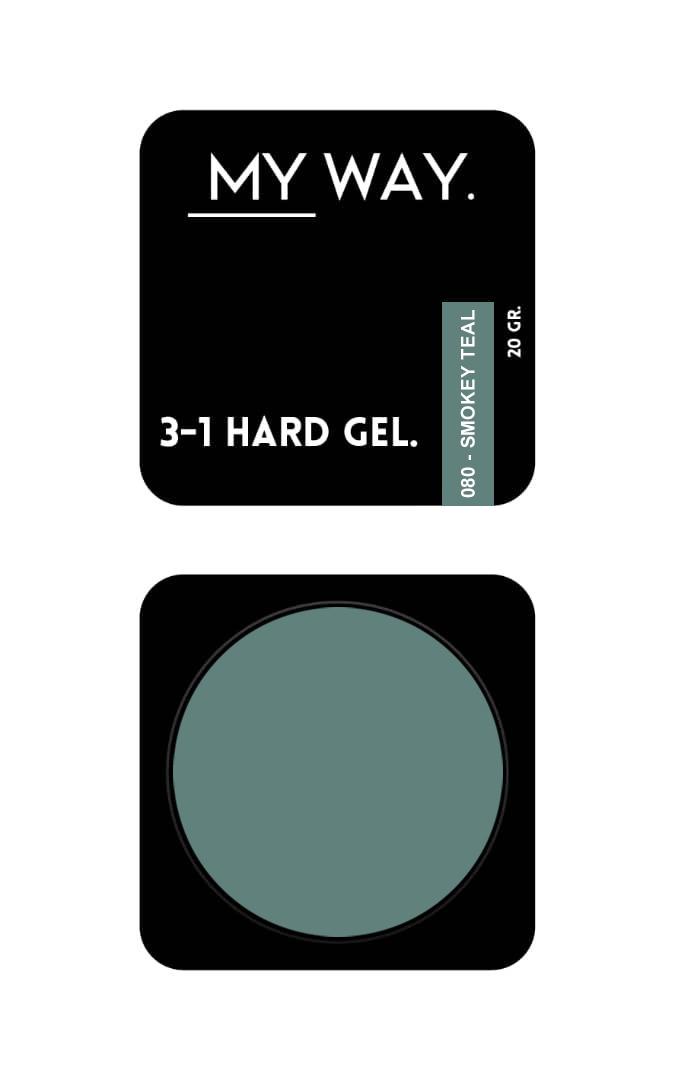 3-1 HARD GEL #080 SMOKEY TEAL 20ML
