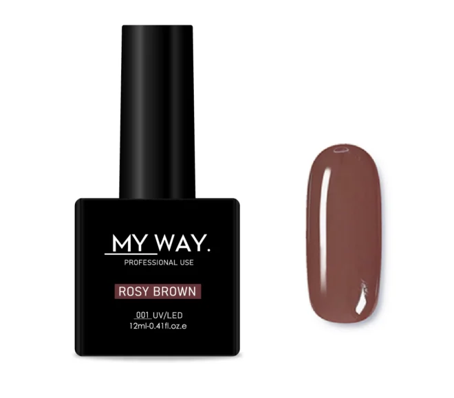 MY WAY Gelpolish 001 - ROSY BROWN 12 ml