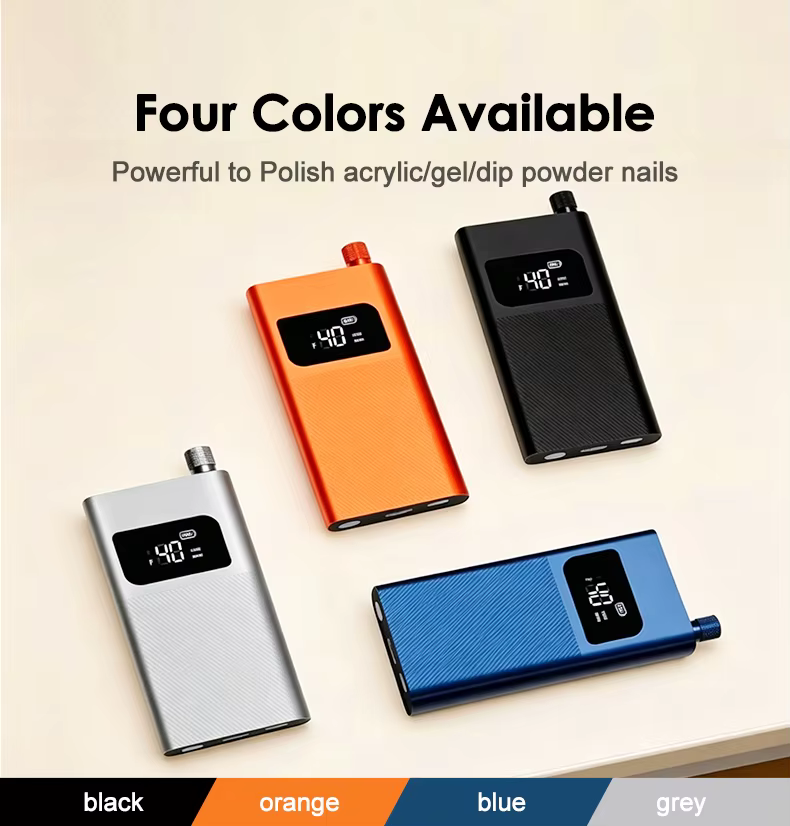 Nieuw model draadloze Frees 40.000 toeren (smart charging docking) kleur Blauw - Afbeelding 4
