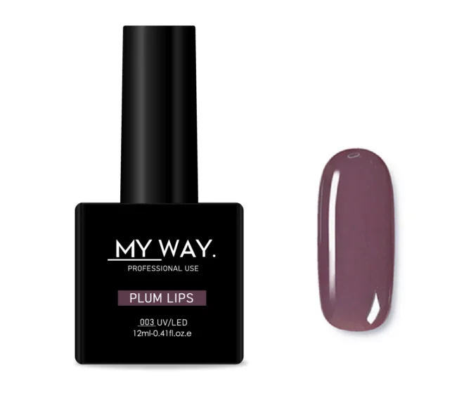 MY WAY Gelpolish 003 - PLUM LIPS 12ML.