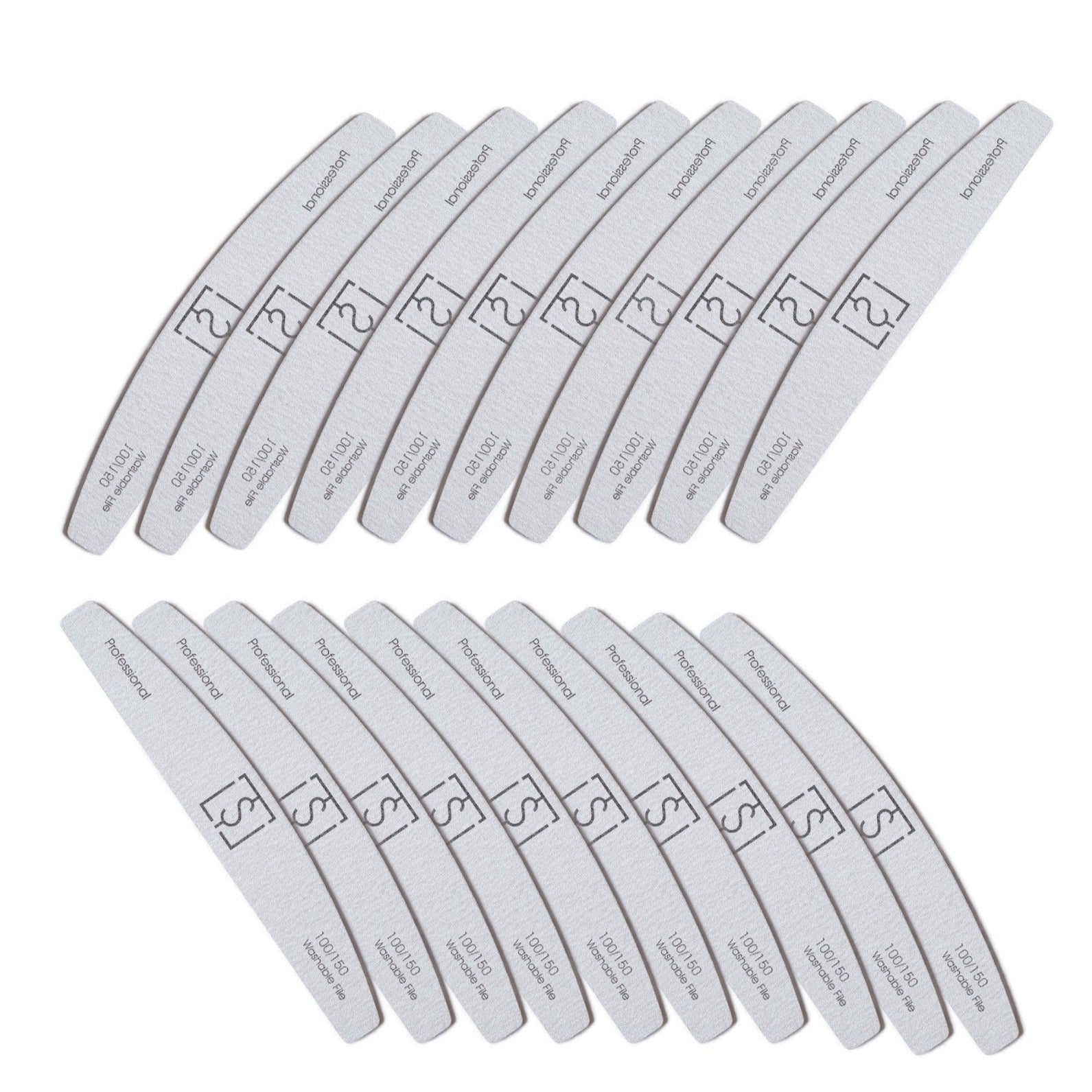 TS vijl halve maan 100/150 grit wasbaar zebra (20 stuks)